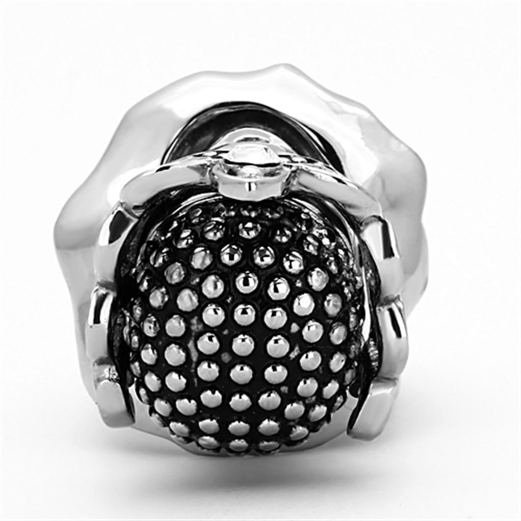 High polished (no plating) Stainless Steel Ring with Top