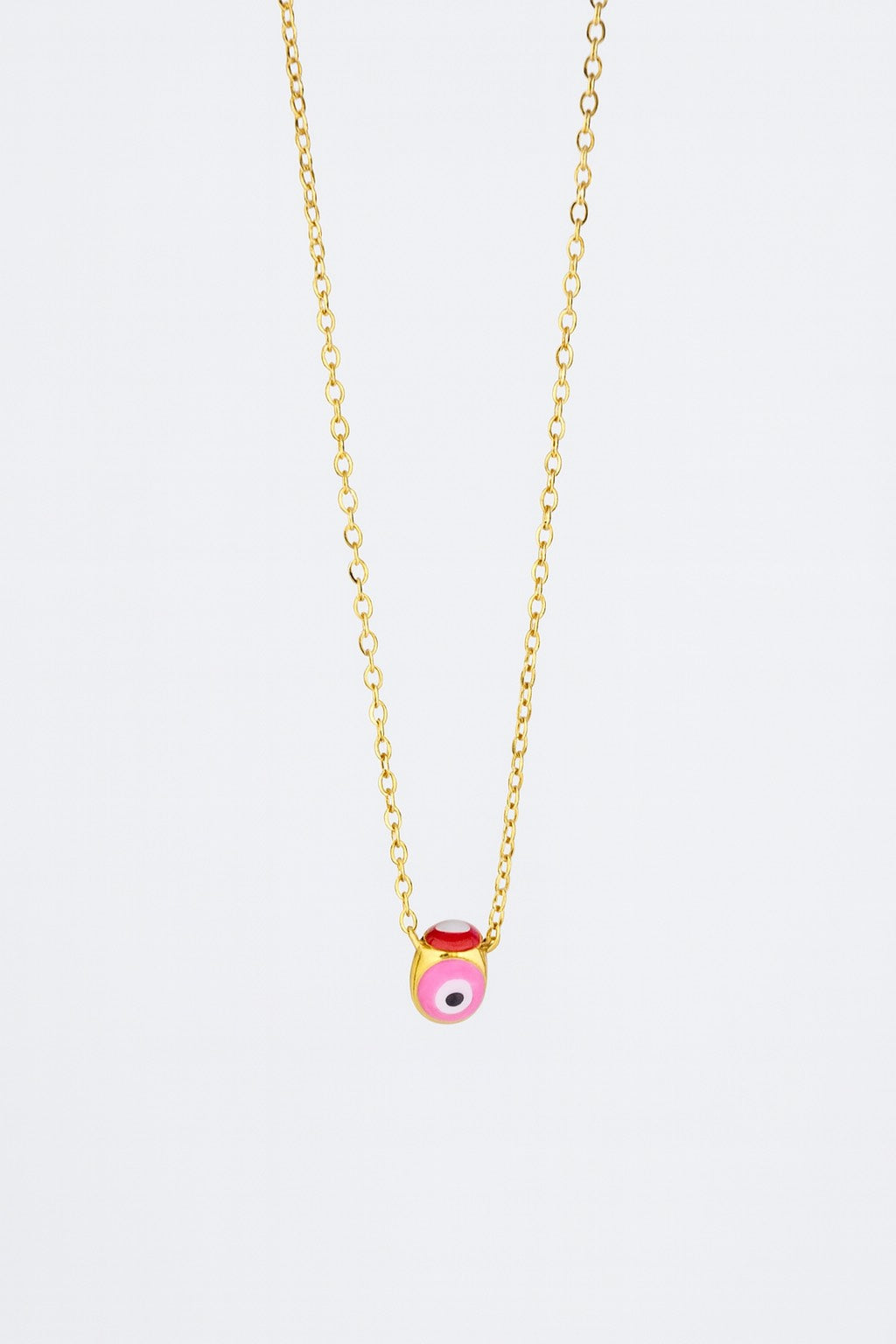 Stainless Steel Colorful Mini Evil Eye Necklace