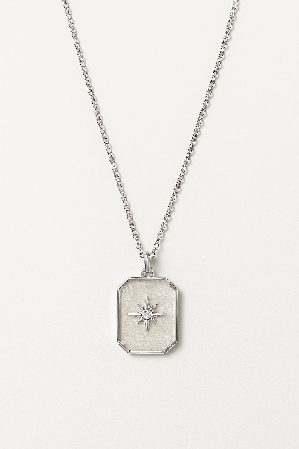 Stainless Steel Silver North Star Necklace for Women