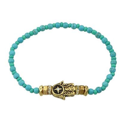 Bohemian Jewellery Handmade Beads Elastic Bangle Hand Charm Bracelet