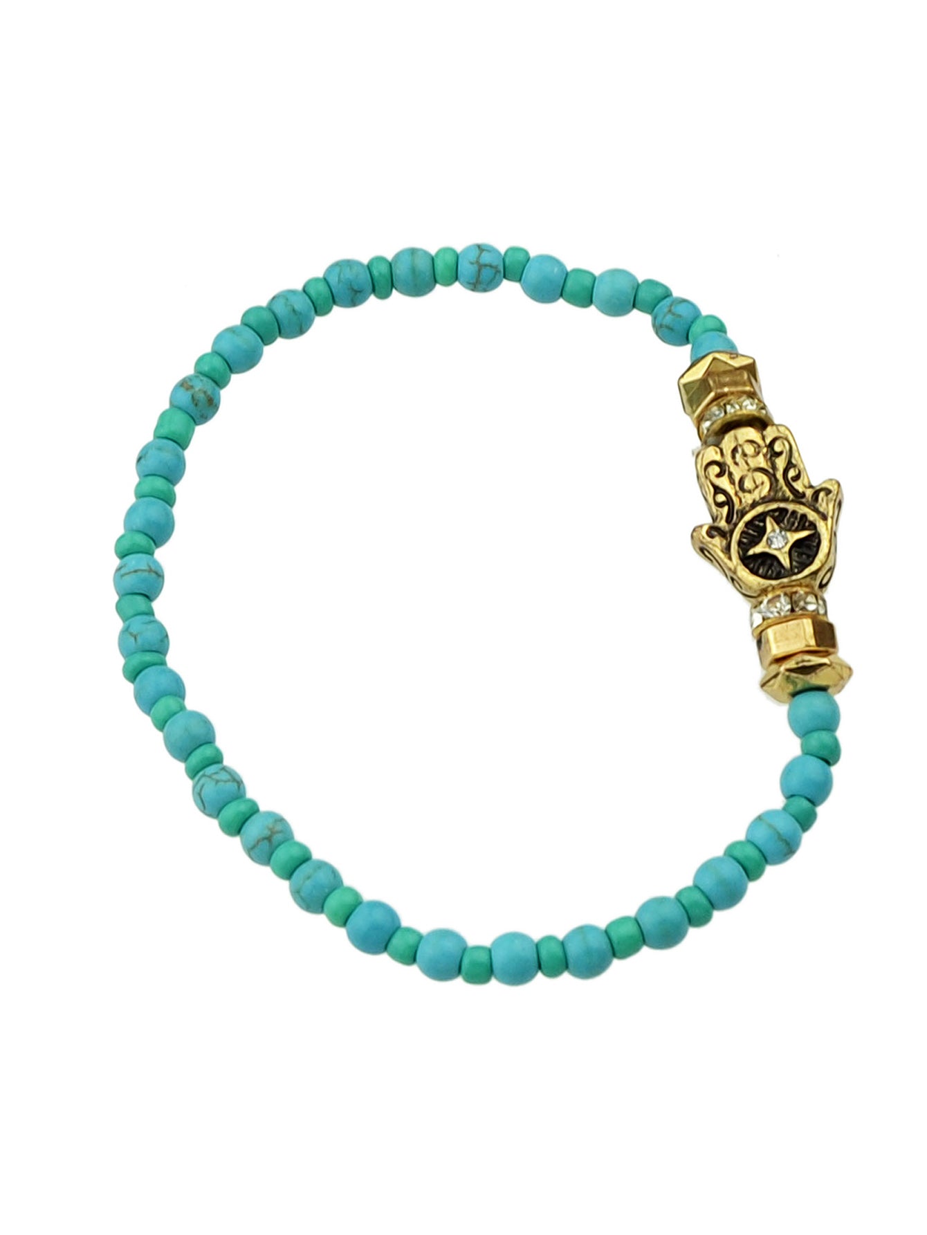 Bohemian Jewellery Handmade Beads Elastic Bangle Hand Charm Bracelet