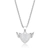 Rhodium 925 Sterling Silver Chain Pendant with AAA Grade CZ
