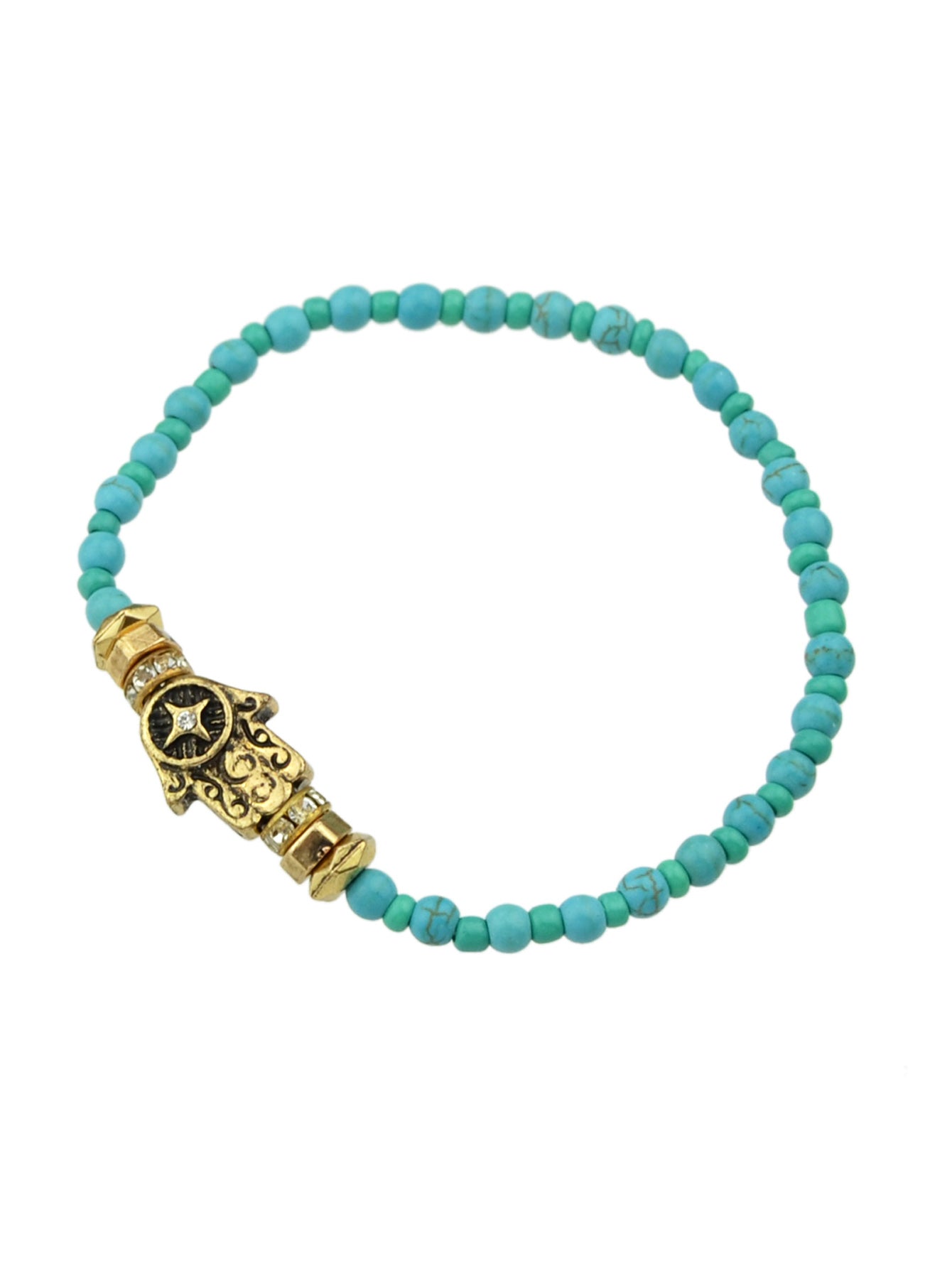 Bohemian Jewellery Handmade Beads Elastic Bangle Hand Charm Bracelet