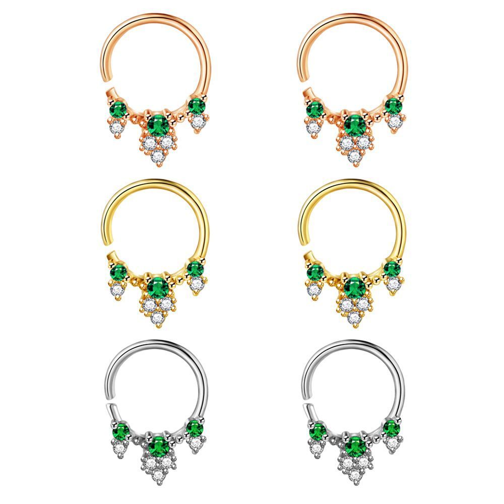 Jewelry Nose Ring Diamond No Hole Nose Fake Nose Ring