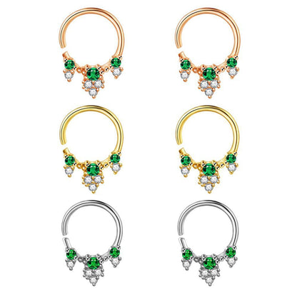 Jewelry Nose Ring Diamond No Hole Nose Fake Nose Ring