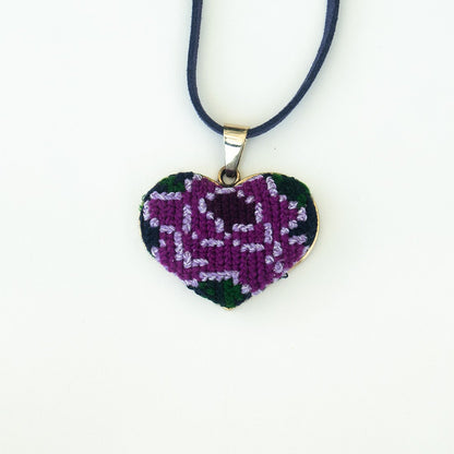 Ocosingo Heart Embroidered Necklace.