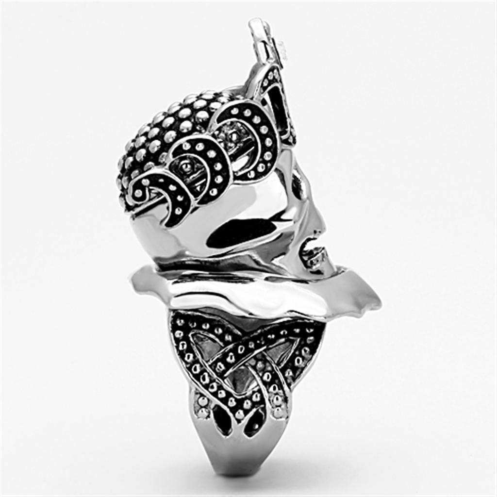 High polished (no plating) Stainless Steel Ring with Top