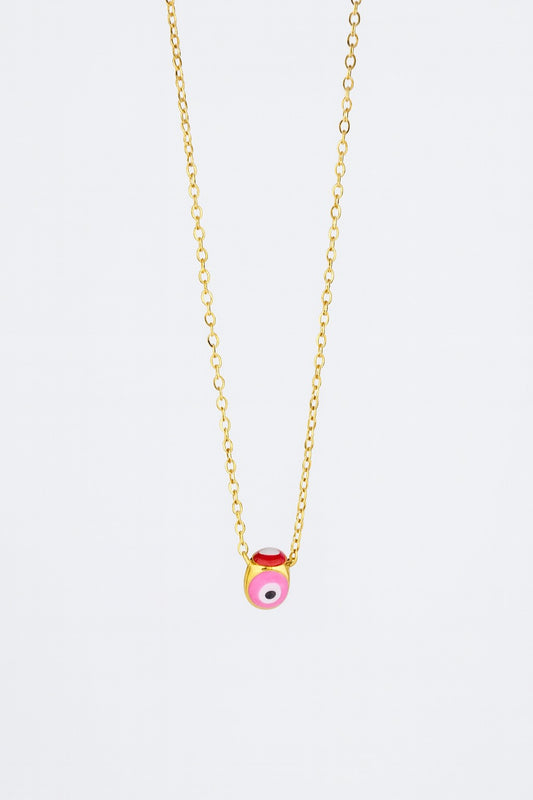 Stainless Steel Colorful Mini Evil Eye Necklace