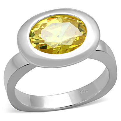 Silver 925 Sterling Silver Ring with AAA Grade CZ  in Topaz