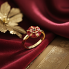 Gold White Metal Ring with Top Grade Crystal  in Siam