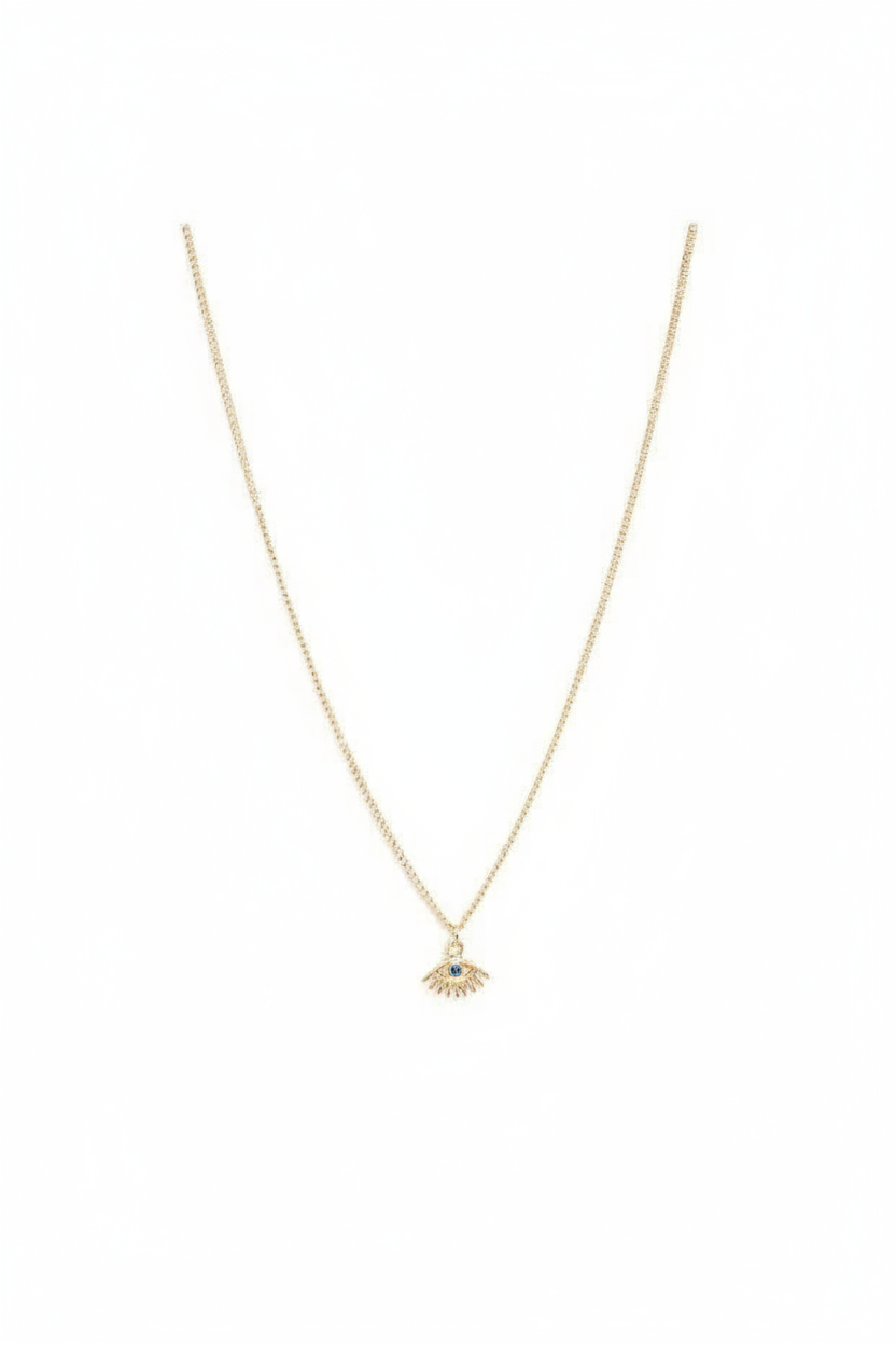 Studio shot of chain eye necklace